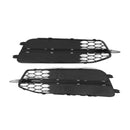 2X Car Front Bumper Fog Light Grilles For Audi A6 C7 S-Line 2012-2014