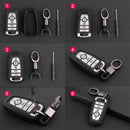 Leather Silicone Car Key Case Cover With Buckle For Ford Smart
