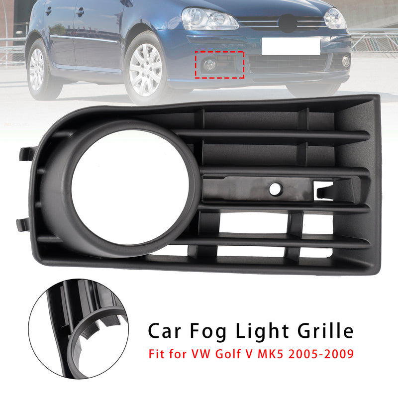 Front Right Side Bumper Grille Fog Light Grill For VW Golf V MK5 2005-2009