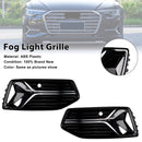 2PCS Front Bumper Fog Light Cover Grille Grill Fit Audi A6 C8 2019-2023