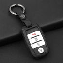 Leather Silicone Car Key Case Cover With Buckle For Kia
