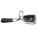 Aluminum Alloy TPU Silvery Car Key Case Cover With Buckle For Cadillac