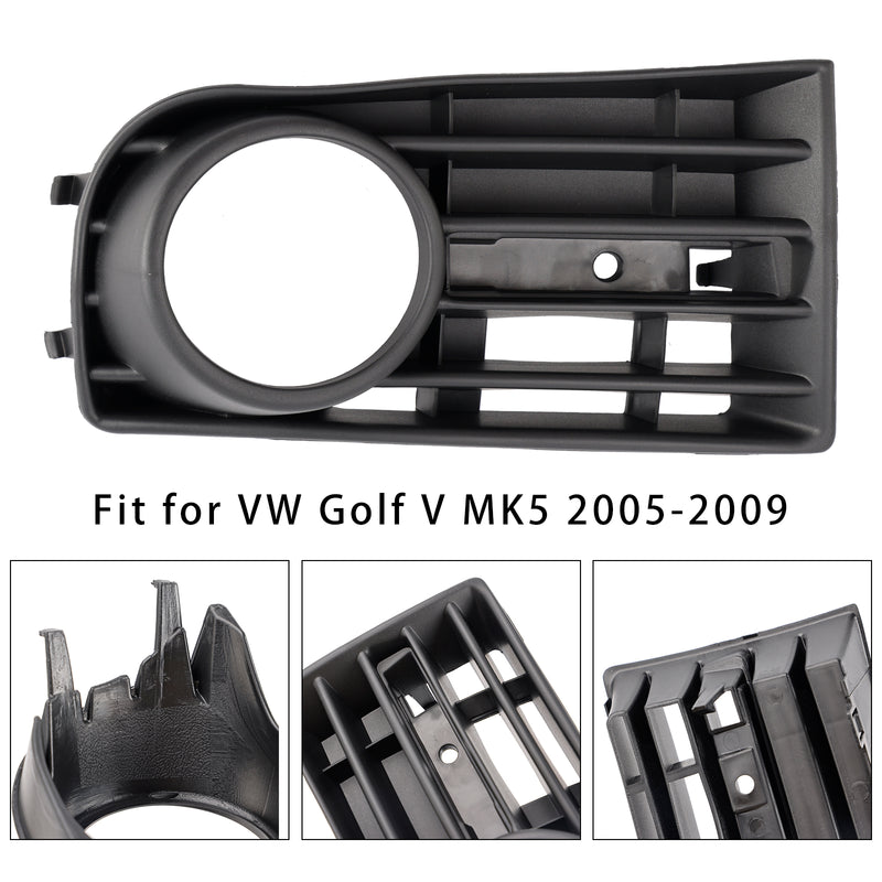 Front Right Side Bumper Grille Fog Light Grill For VW Golf V MK5 2005-2009