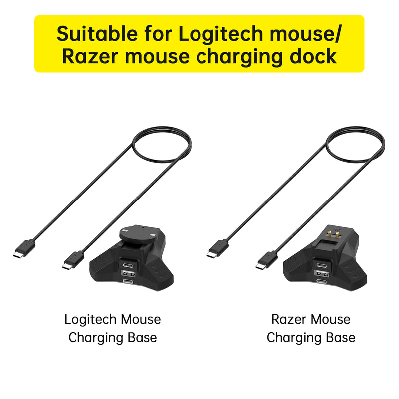 Wireless Mouse Charging Base Dock Charger for Logitech G903 GPW 3/4 Razer V2pro