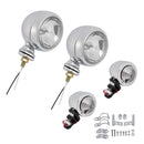 #D19 Motorcycle Spotlight Headlight Fog Beam Chrome Fit For Motorcycle Scooter