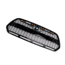 Gloss Black Front Bumper Grille Grill Fit Ford Transit MK8 2015-2018 Raptor W/LED