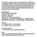 1PCS Fuel Injector 16450-R2E-L01 Fit Honda Civic 2012-2015 Fit HRV 16-20 1.8L