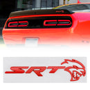 Rear Tailgate SRT Hellcat Decal Emblem for Challenger Trunk Lid Badge Red