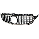 Chrome Front Bumper Grill Grille Fit Mercedes W205 C250 C300 2015-2021 W/LED