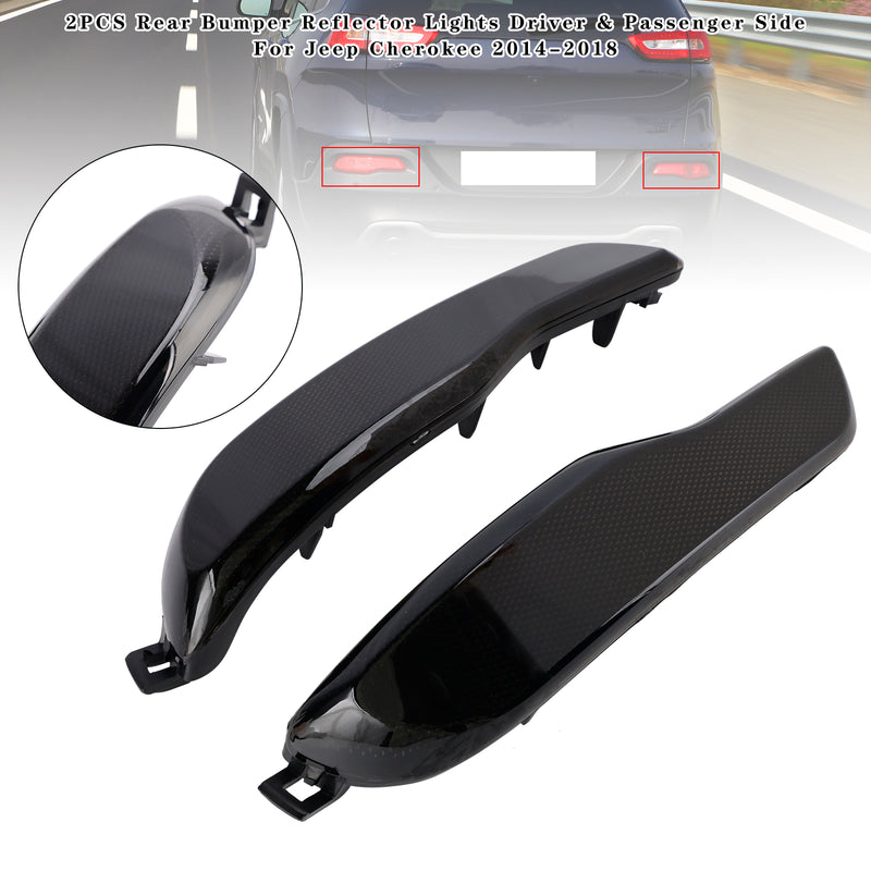 2PCS Rear Bumper Reflector Lights For Jeep Cherokee 2014-2018