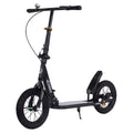 Shock-Absorbing Foldable Commuter Kick Scooter With 12" Large Smooth Rolling Rubber Air Tires Pink/Green/White/Black
