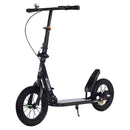 Shock-Absorbing Foldable Commuter Kick Scooter With 12" Large Smooth Rolling Rubber Air Tires Pink/Green/White/Black