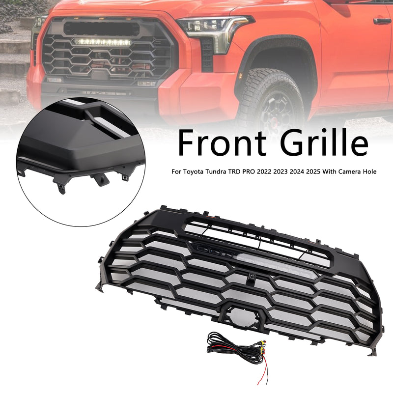 Matte Black Front Grill Grille 53101-0C220 Fit Toyota Tundra 2022-2025 TRD PRO