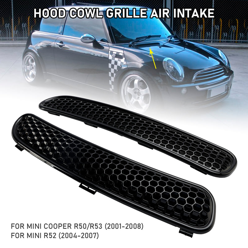 Hood Cowl Grille Air Intake Duct 7122506 & 7122505 For Mini R50 R52 R53