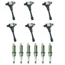 Infiniti G25 Nissan Maxima 3.5 V6 09-19 6 Ignition coil+6 Spark Plug UF550