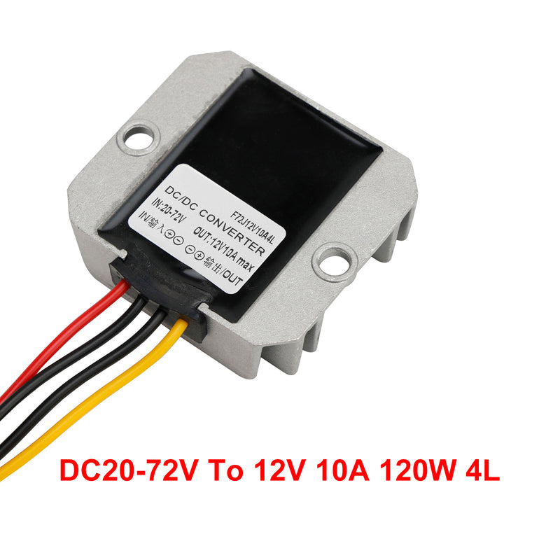 WaterProof 20-72V to 12V 10A 120W Step Down DC/DC Power Converter Regulator