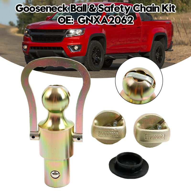 30000 lbs Capacity Gooseneck Ball & Safety Chain Kit GNXA2062 for Ram Trucks