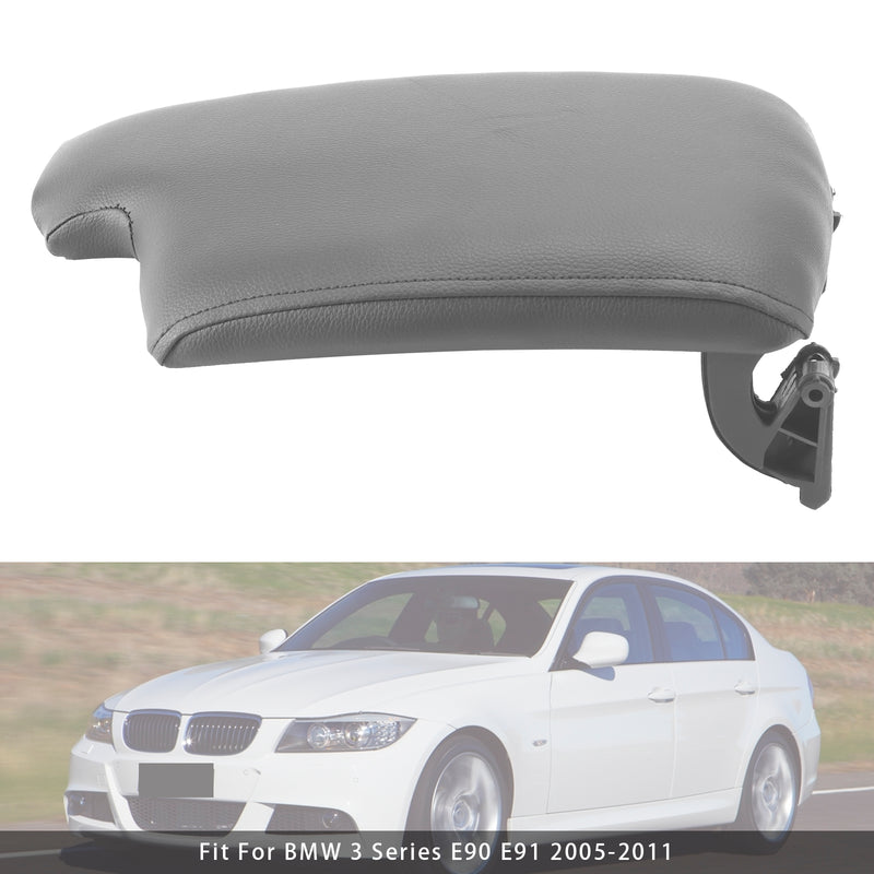 Grey Leather Armrest Centre Console Lid For BMW E90 E91 E92 E93 51169134486