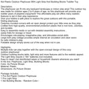 Kid Plastic Outdoor Playhouse With Light Strip And Building Blocks Toddler Toy