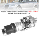 Engine Oil Cooler Oil Filter Assembly 06D115397K For VW Golf Jetta Audi A3 2.0T