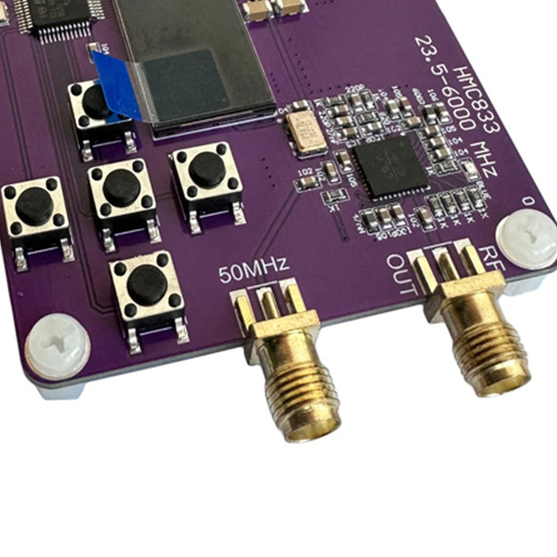 6GHz RFSignal Generator 23.5MHZ-6000MHz Keypad 0.96in OLED Screen Display HMC833