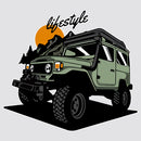 Army Green Car Off-Road Vehicle Sticker Self-adhesive for Thermos Suitcase