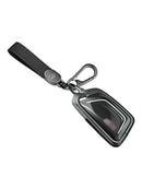 Aluminum Alloy TPU Black Car Key Case Cover With Buckle For Cadillac