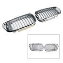 Front Kidney Hood Grille Grill For BMW E46 3 Series 4 Door 2002-2005 Chrome