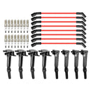 2018-2022 Ford F-250 Super Duty 6.2L V8 8 Ignition Coil+16 Spark Plug+8 Wires UF834 UF865 HL3Z-12029-C