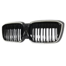 Double Slat Gloss Black Front Kidney Grill Grille Fit BMW IX3 G08 LCI 2022-2024