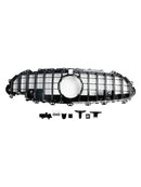 Black Front Bumper Grill Grille Fit Mercedes CLS C257 W257 Coupe 2018-2024