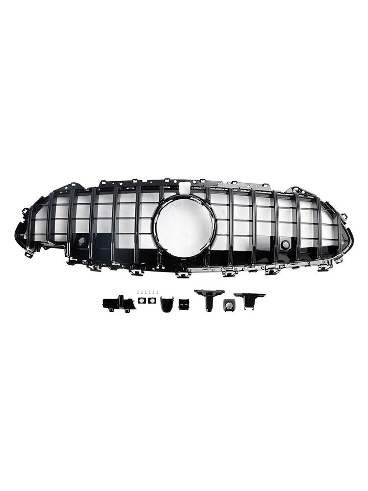 Black Front Bumper Grill Grille Fit Mercedes CLS C257 W257 Coupe 2018-2024