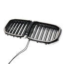 2019-2022 Fit BMW X7 G07 Double Slat Gloss Black Front Kidney Grill Grille