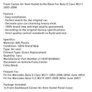 Front Center Air Vent Outlet Grille Black For Benz E Class W211 2003-2008