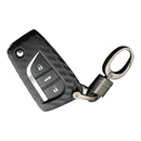 Leather Silicone Car Key Case Cover With Buckle For Toyota