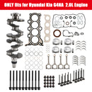 G4NA 2.0L Engine Rebuild Kit Crankshaft Con Rods Gasket Kit for HYUNDAI KIA