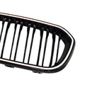 2015-2017  Fit BMW 1 Series F20 F21 Double Line Front Kidney Grill Grille Black