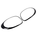 Left+Right Rear Taillight Lamp Trim Ring For Fiat 500L 2014-2020 Black