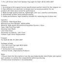 1 Pcs Left Driver Side Front Bumper Fog Light For Audi A8 D3 2004-2007