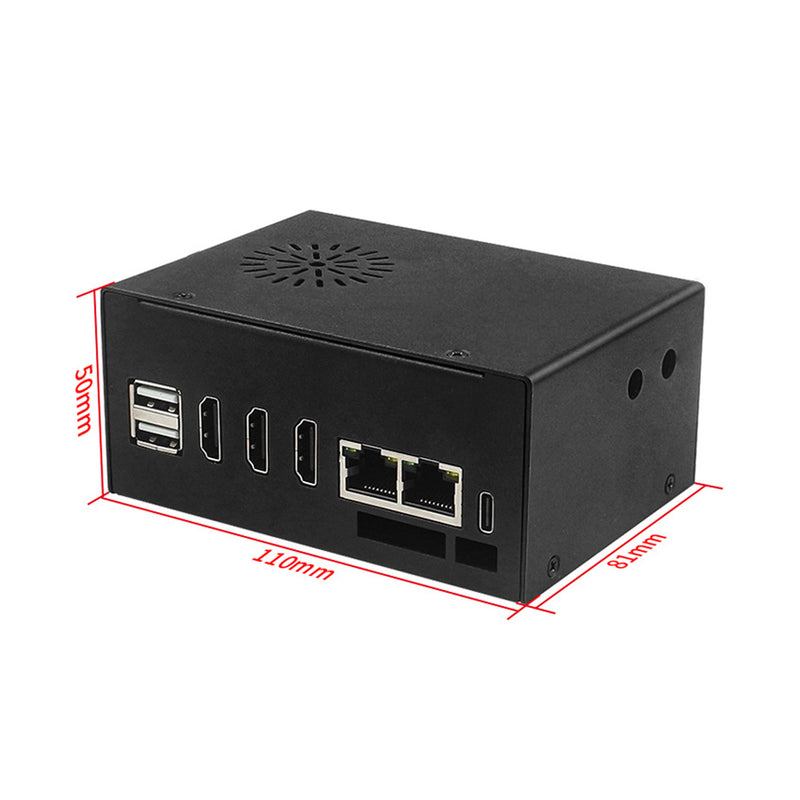 Orange pi 5 Plus metal cooling case with fan and external antenna WIFI