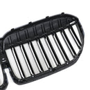 Double Slat Gloss Black Front Grill Grille Fit BMW 7 Series G11 G12 2019-2022