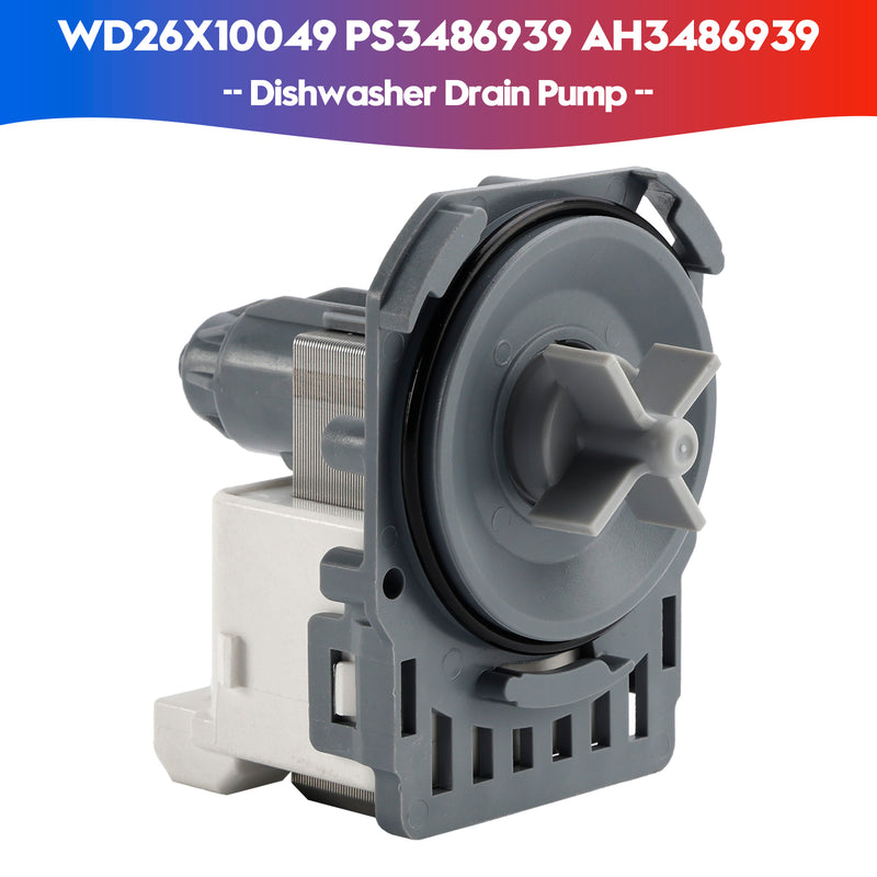WD26X10049 PS3486939 AH3486939 Dishwasher Drain Pump for GE Dishwasher
