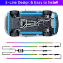 6Pcs LED Chassis Light Modified With Fantasy Ambient Light APP Controller 60cm*2+120cm*2+60cm*2