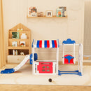 Kid Playset Structure With Slide,Swing And Playhouse Indoor Outdoor Activity