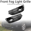 RSQ3 Style Honeycomb Front Fog Light Covers Fit Audi Q3 2013-2015 Gloss Black