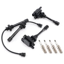 1997-2002For Mitsubishi Mirage 1.8L L42x Ignition Coil+2x Wires+4x Plugs UF295 AA-3554-02