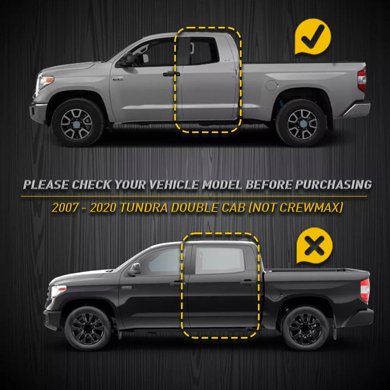 2PCS Roof Drip Molding Trim Left & Right Side Rubber For Toyota Tundra