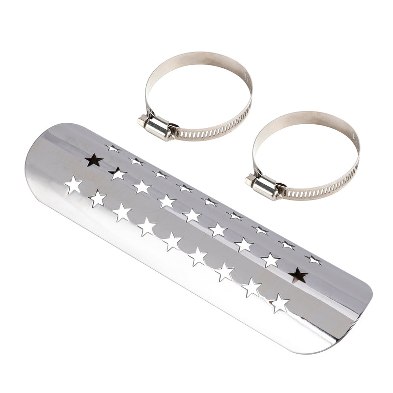 Exhaust Side Bracker Cover Steel Decorative Cover Fit Motorcycle Scooter Cub BlackD