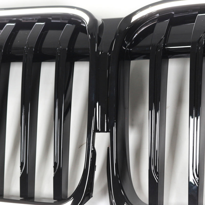 Single Slat Gloss Black Front Grill Grille Fit BMW 7 Series G11 G12 2019-2022