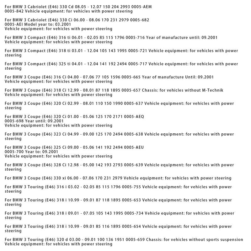 Hydraulic Power Steering Rack 4410A139 For BMW 3 Touring E46 318i 320i 325i